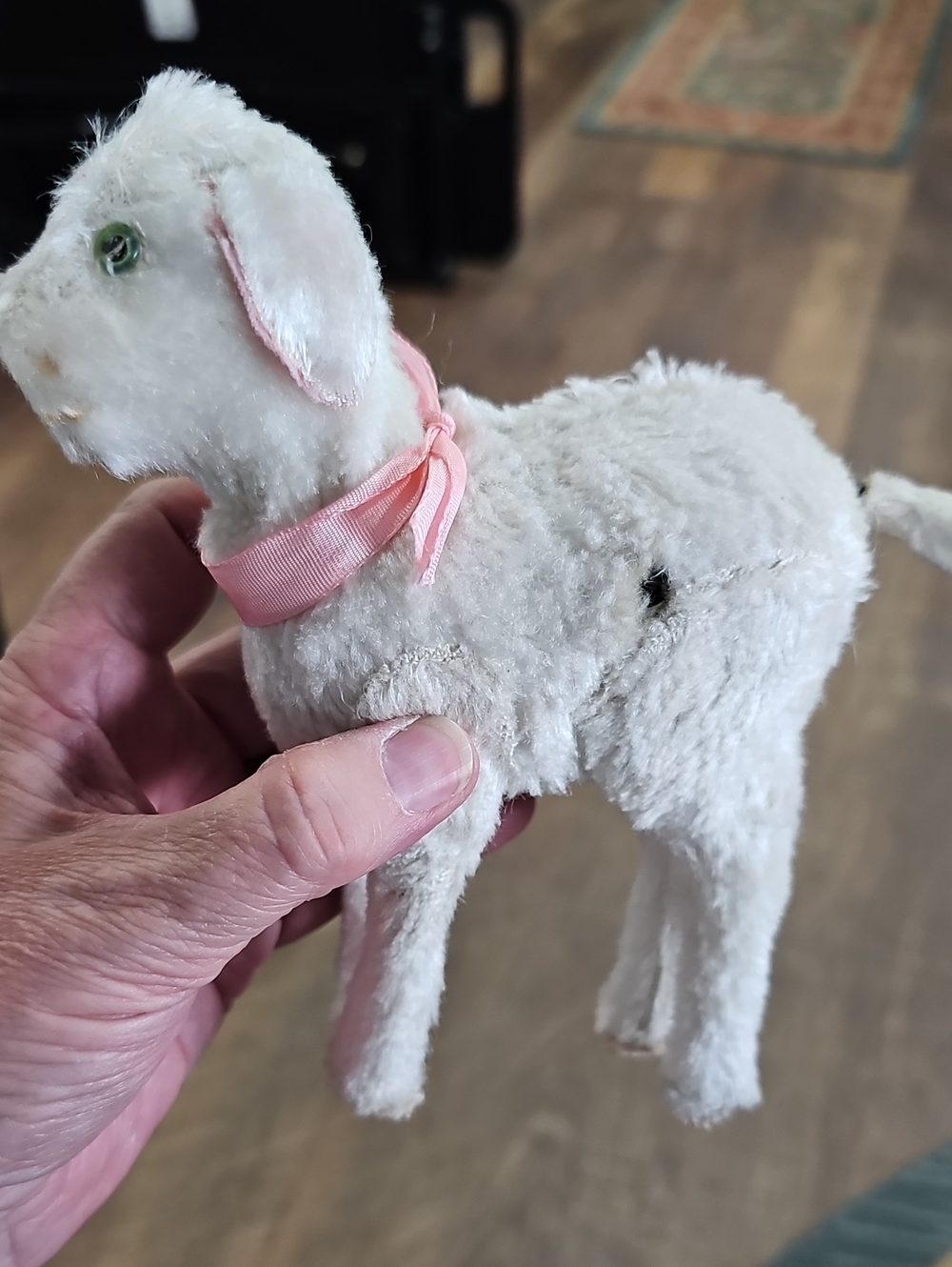 Rare Occupied Japan Wind Up Tin Lamb, Works 6.5"